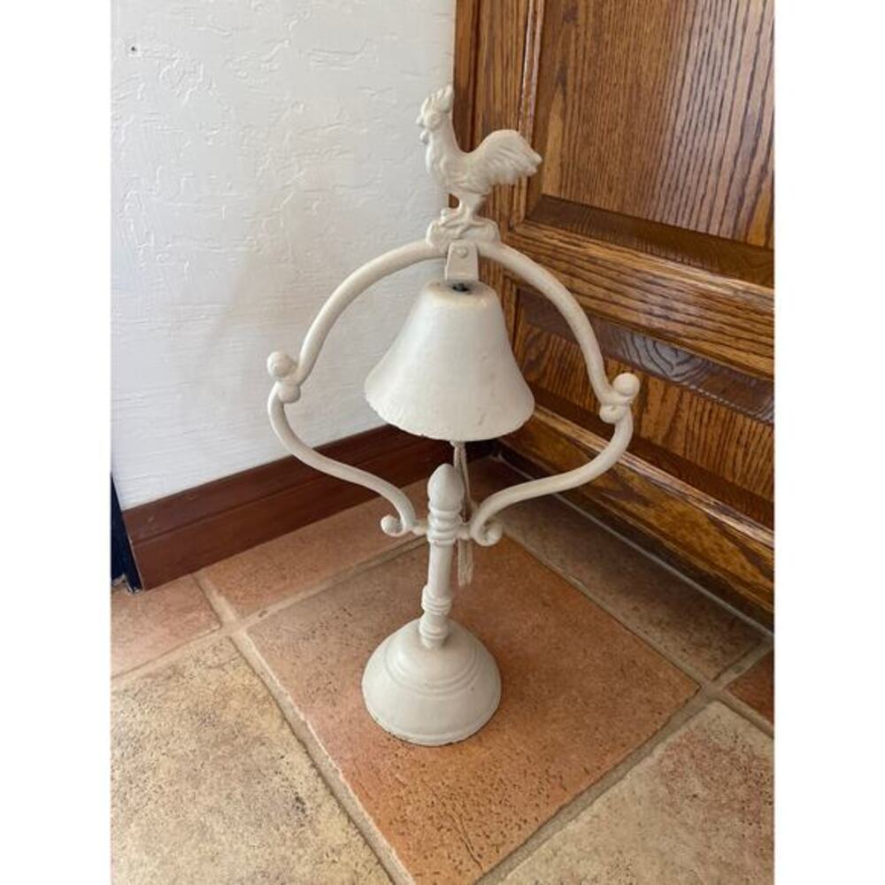 Vintage cast iron rooster bell